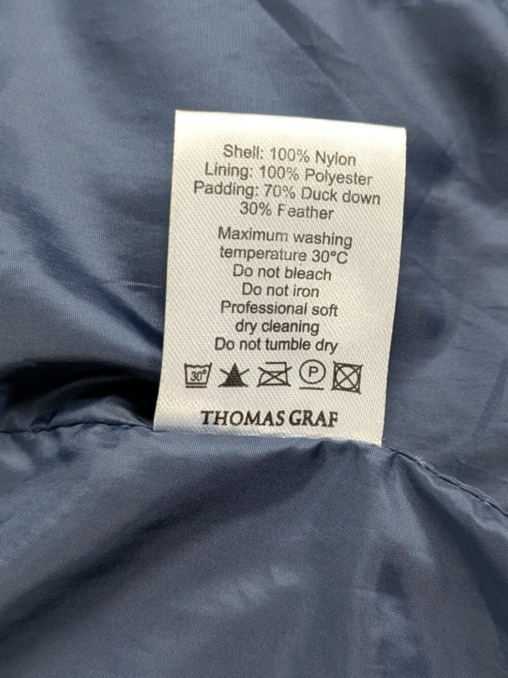 Thomas Graf Girls Down Puffer Coat Size 6 EU 116 Navy School Coat European - Picture 13 of 13